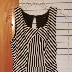 Black and White Striped Dress